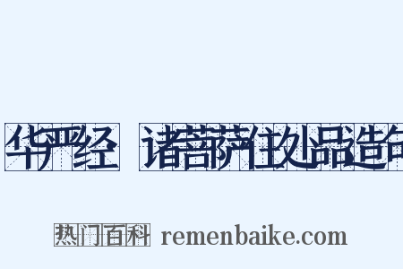 华严经·诸菩萨住处品造句是什么意思的图片